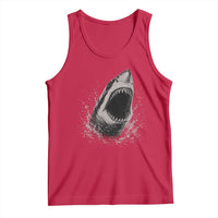 Vintage Great White Shark Jaw Graphic Tank Top Marine Life Gifts