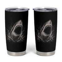Vintage Great White Shark Jaw Graphic Tumbler Cup Marine Life Gifts