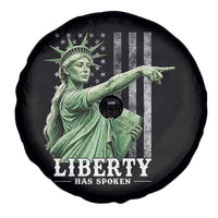Liberty Has Spoken Spare Tire Cover Funny Basketball Statue of Liberty Pointing Meme