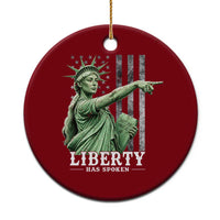 Liberty Has Spoken Ceramic Ornament Funny Basketball Statue of Liberty Pointing Meme