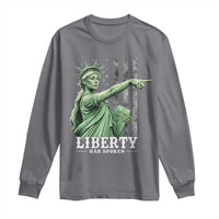 Liberty Has Spoken Long Sleeve Shirt Funny Basketball Statue of Liberty Pointing Meme