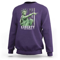 Liberty Has Spoken Sweatshirt Funny Basketball Statue of Liberty Pointing Meme