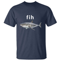 Funny Fih Shark Misspelled Fish Meme T Shirt Great White Shark Lover