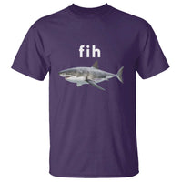 Funny Fih Shark Misspelled Fish Meme T Shirt Great White Shark Lover