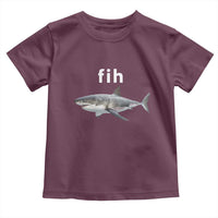 Funny Fih Shark Misspelled Fish Meme Toddler T Shirt Great White Shark Lover