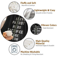 Veterans Valor Service Patriot Hero Sacrifice Courage Honor Throw Blanket - Wonder Print Shop