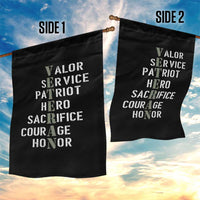 Veterans Valor Service Patriot Hero Sacrifice Courage Honor Garden Flag - Wonder Print Shop