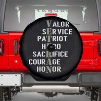 Veterans Valor Service Patriot Hero Sacrifice Courage Honor Spare Tire Cover - Wonder Print Shop