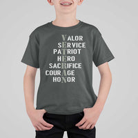 Veterans Valor Service Patriot Hero Sacrifice Courage Honor T Shirt For Kid - Wonder Print Shop