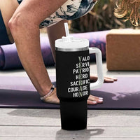 Veterans Valor Service Patriot Hero Sacrifice Courage Honor Tumbler With Handle - Wonder Print Shop