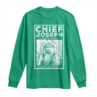 Native American Chief Joseph Long Sleeve Shirt Leader Of The Nez Perce Indian History - Wonder Print Shop