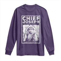 Native American Chief Joseph Long Sleeve Shirt Leader Of The Nez Perce Indian History - Wonder Print Shop