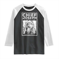 Native American Chief Joseph Raglan Shirt Leader Of The Nez Perce Indian History - Wonder Print Shop