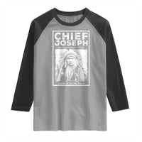 Native American Chief Joseph Raglan Shirt Leader Of The Nez Perce Indian History - Wonder Print Shop
