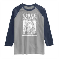 Native American Chief Joseph Raglan Shirt Leader Of The Nez Perce Indian History - Wonder Print Shop