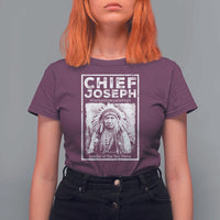 Native American Chief Joseph T Shirt For Women Leader Of The Nez Perce Indian History - Wonder Print Shop