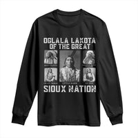 Oglala Lakota Of The Great Sioux Nation Long Sleeve Shirt Native American Chiefs - Wonder Print Shop
