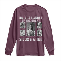 Oglala Lakota Of The Great Sioux Nation Long Sleeve Shirt Native American Chiefs - Wonder Print Shop