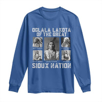 Oglala Lakota Of The Great Sioux Nation Long Sleeve Shirt Native American Chiefs - Wonder Print Shop