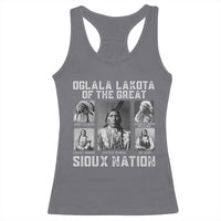 Oglala Lakota Of The Great Sioux Nation Racerback Tank Top Native American Chiefs - Wonder Print Shop