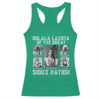 Oglala Lakota Of The Great Sioux Nation Racerback Tank Top Native American Chiefs - Wonder Print Shop