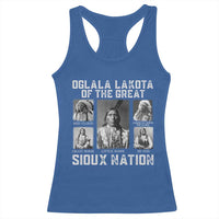 Oglala Lakota Of The Great Sioux Nation Racerback Tank Top Native American Chiefs - Wonder Print Shop