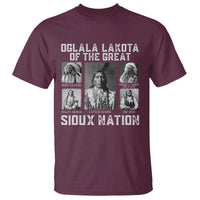 Oglala Lakota Of The Great Sioux Nation T Shirt Native American Chiefs - Wonder Print Shop
