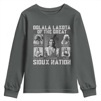 Oglala Lakota Of The Great Sioux Nation Youth Sweatshirt Native American Chiefs - Wonder Print Shop