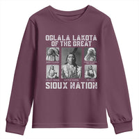 Oglala Lakota Of The Great Sioux Nation Youth Sweatshirt Native American Chiefs - Wonder Print Shop