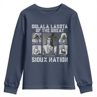 Oglala Lakota Of The Great Sioux Nation Youth Sweatshirt Native American Chiefs - Wonder Print Shop
