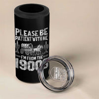 Funny Please Be Patient With Me I'm From The 1900s 4 in 1 Can Cooler Tumbler Vintage Carriage - Wonder Print Shop