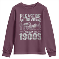 Funny Please Be Patient With Me I'm From The 1900s Youth Sweatshirt Vintage Carriage - Wonder Print Shop
