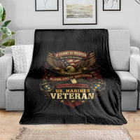US Marines Veteran Throw Blanket It Cannot Be Inherited Nor Can It Be Purchased I Have Earned It - Wonder Print Shop
