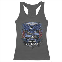 US Military Air Force Veteran Racerback Tank Top It Cannot Be Inherited Nor Can It Be Purchased I Have Earned It - Wonder Print Shop