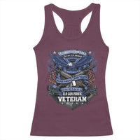 US Military Air Force Veteran Racerback Tank Top It Cannot Be Inherited Nor Can It Be Purchased I Have Earned It - Wonder Print Shop