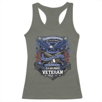 US Military Air Force Veteran Racerback Tank Top It Cannot Be Inherited Nor Can It Be Purchased I Have Earned It - Wonder Print Shop