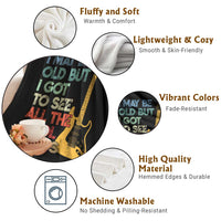 Funny I May Be Old But I Got To See All The Cool Bands Throw Blanket - Wonder Print Shop