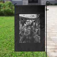 Funny Cryptid Creatures Selfie Garden Flag Bigfoot Alien Cryptozoology Fantasy Mythical Monsters