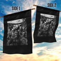 Funny Cryptid Creatures Selfie Garden Flag Bigfoot Alien Cryptozoology Fantasy Mythical Monsters