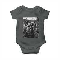 Funny Cryptid Creatures Selfie Baby Onesie Bigfoot Alien Cryptozoology Fantasy Mythical Monsters
