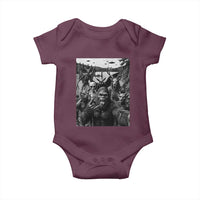 Funny Cryptid Creatures Selfie Baby Onesie Bigfoot Alien Cryptozoology Fantasy Mythical Monsters