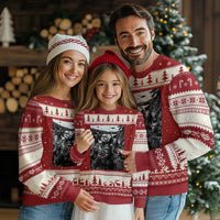 Funny Cryptid Creatures Selfie Ugly Christmas Sweater Bigfoot Alien Cryptozoology Fantasy Mythical Monsters