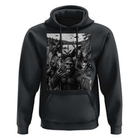 Funny Cryptid Creatures Selfie Hoodie Bigfoot Alien Cryptozoology Fantasy Mythical Monsters