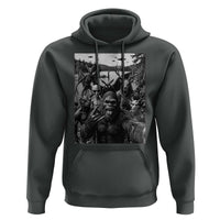 Funny Cryptid Creatures Selfie Hoodie Bigfoot Alien Cryptozoology Fantasy Mythical Monsters