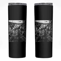 Funny Cryptid Creatures Selfie Skinny Tumbler Bigfoot Alien Cryptozoology Fantasy Mythical Monsters