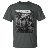 Funny Cryptid Creatures Selfie T Shirt Bigfoot Alien Cryptozoology Fantasy Mythical Monsters