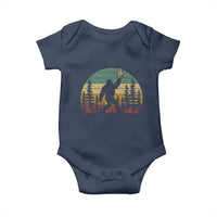 Funny Bigfoot Pickles Lover Baby Onesie Retro Sasquatch Cucumber Food Lover
