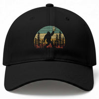 Funny Bigfoot Pickles Lover Baseball Cap Retro Sasquatch Cucumber Food Lover