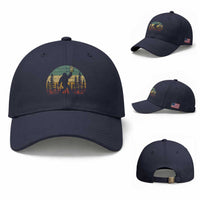 Funny Bigfoot Pickles Lover Baseball Cap Retro Sasquatch Cucumber Food Lover