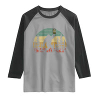 Funny Bigfoot Pickles Lover Raglan Shirt Retro Sasquatch Cucumber Food Lover
